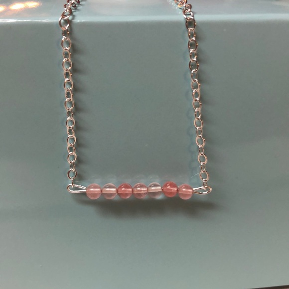Hand Crafted Jewelry - Handmade Cherry Quartz Necklace